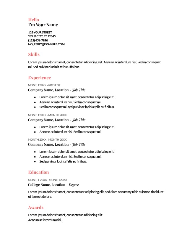 Resume Image